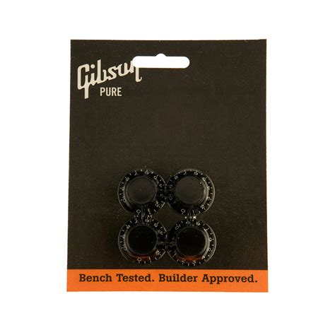 Gibson Prhk 010 Top Hat Knobs Black 4 Pcs ギターパーツ（ノブ） 楽器の専門店