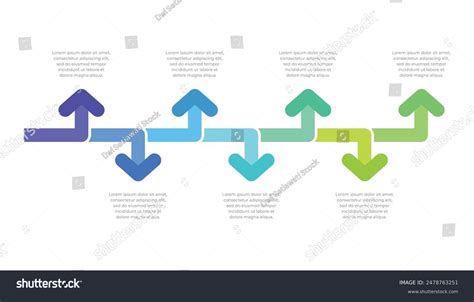 arrow infographic  steps vector infographic stock vector royalty