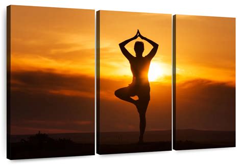 Yoga Sunset Silhouette Wall Art | Photography