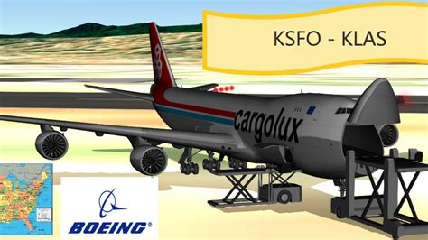 GeoFS B747 8 Cargo KSFO KLAS San Francisco CA Las Vegas NV