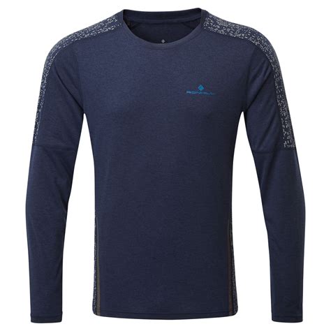 Ronhill Life Nightrunner Long Sleeve Men S Running Tee Deep Navy