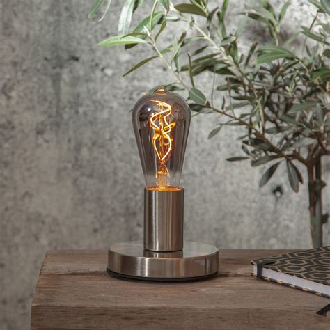 Led Filament Lamp St64 E27 3w 1800k Rookglas Lampen24nl