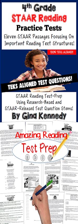 Th Grade Staar Reading Practice Tests Aligned Review By Gina Kennedy