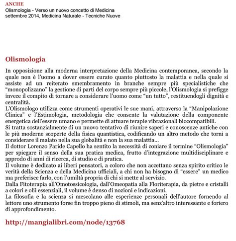 Recensioni Olismologia La Disciplina Della Sintesi