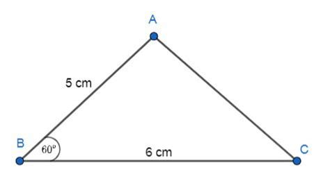 Draw A Triangle Abc With Side Bc Cm Ab Cm And Angle Quizlet