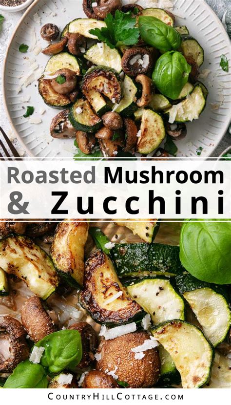 Roasted Zucchini And Mushrooms