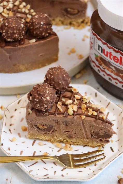 No Bake Ferrero Rocher And Nutella Cheesecake Jane S Patisserie