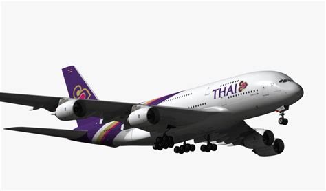 Airbus A-380 Thai Airways 3D Model $47 - .max .fbx .obj .blend - Free3D