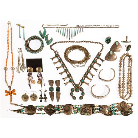 Native American Indian Style Sterling Silver Jewelry Assortment