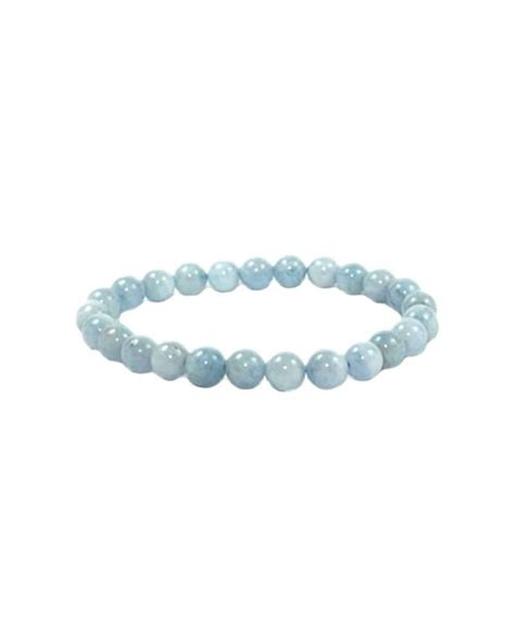 Aigue Marine Bracelet En Perles Naturelles Mm