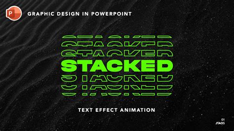 Graphic Design In Powerpoint Stacked Text Effect Animation J Tao