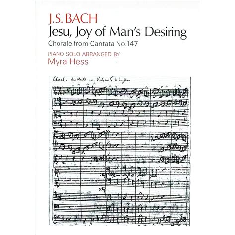 Jesu Joy Of Man S Desiring BWV147 Johann Sebastian Bach Arr Myra