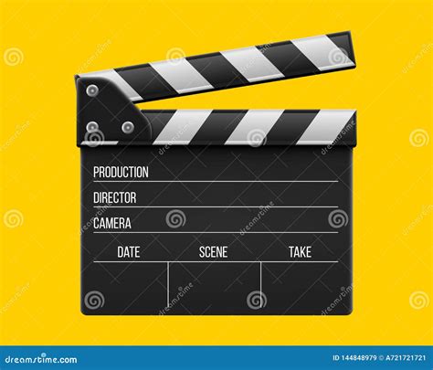 Creative Illustration Of D Realistic Movie Clapperboard Film Clapper