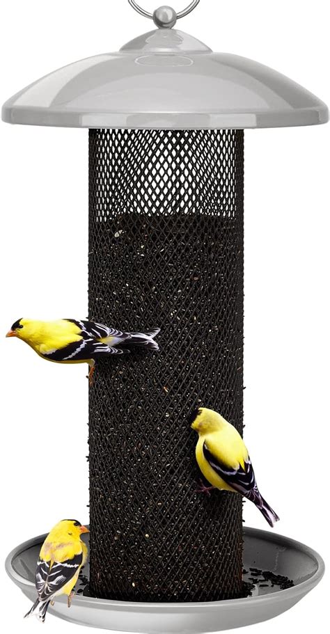 Kingsyard Metal Mesh Tube Bird Feeders For Outdoor Hanging Finch Bird