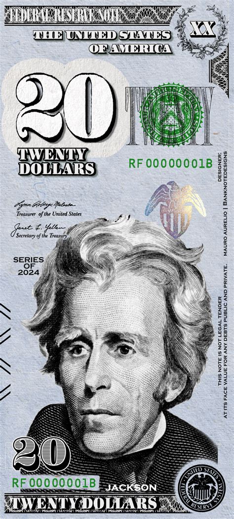 20$ Bill: Third vertical dollar bill : r/banknotedesigns