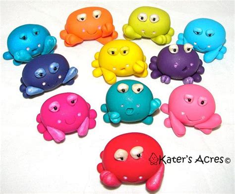 Summer 2012 Chubby Series Chubby Crabs Polymer Clay Animal By