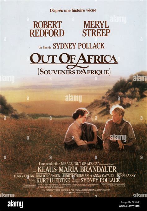 Out Of Africa Year 1985 Usa Meryl Streep Robert Redford Director