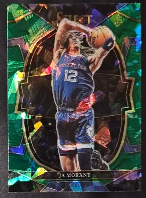 JA MORANT 2022 23 Select CONCOURSE GREEN ICE PRIZM Parallel Insert Card