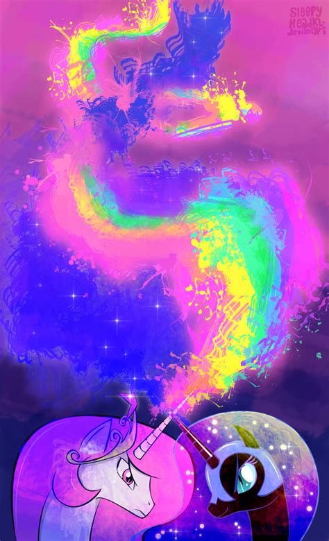 Request: Princess Celestia VS Nightmare Moon by SleepyHeadKL on DeviantArt