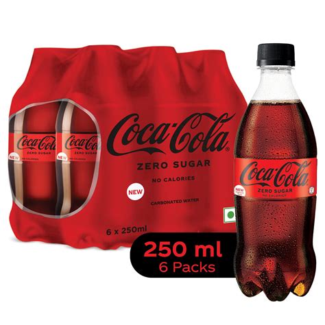 Coca Cola Zero Sugar No Calories Soft Drink Pet Bottle 250 Ml Pack