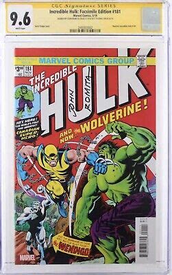 Incredible Hulk Facsimile Edition 181 Marvel 2019 CGC 9 6 SIGNED X2