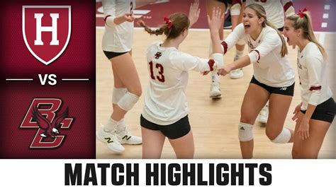 Harvard Vs Boston College ACC Volleyball Highlights 2023 YouTube