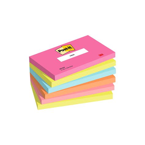 Post It Bloco Notas Aderentes Sticky Pop 76 X 127 Mm Cores Sortidas