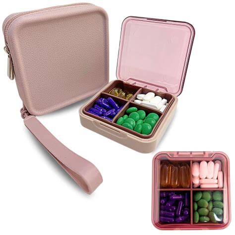 Snagshout Doselle Pill Organizer Compact Compartment Pill Box