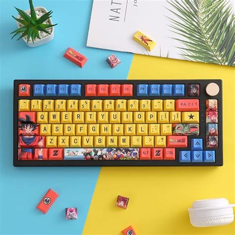 Bộ Keycap bàn phím cơ Dragon Ball Goku PBT Full Set 126 nút nShop