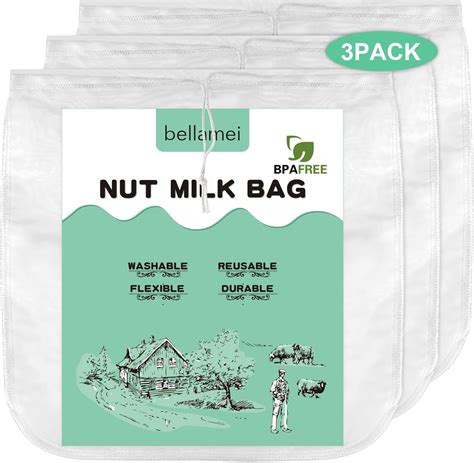 Ellies Best Pro Quality Nut Milk Bag Big 12x12 Commercial Grade Reusable