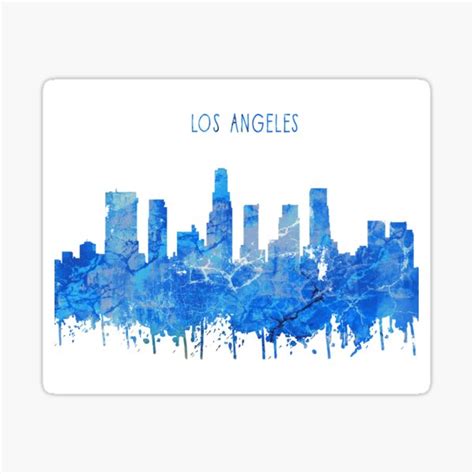 "Los Angeles, Los Angeles art, Los Angeles skyline" Sticker for Sale by ...