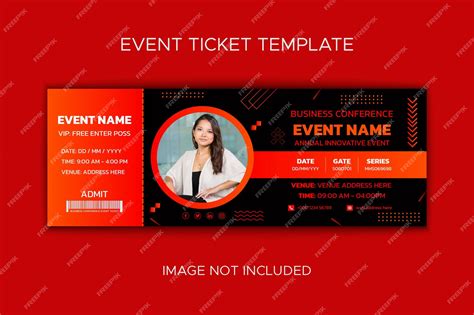 Premium Vector Business Promotion And Corporate Event Ticket Template