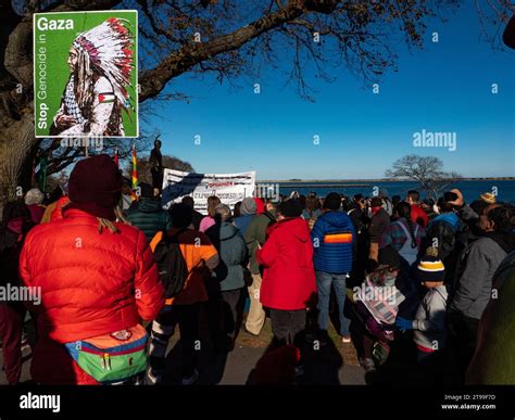 Plymouth Massachusetts USA 23rd Nov 2023 Native Americans And