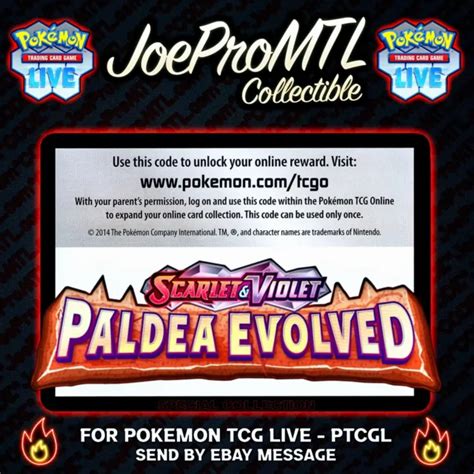 Paldea Evolved Choisissez Votre Code Pokémon Jcg Live Ptcgl Par