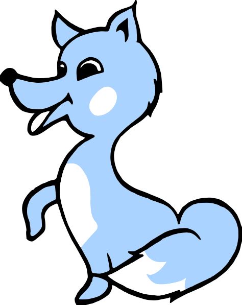 Blue Fox Kid Clip Art at Clker.com - vector clip art online, royalty ...