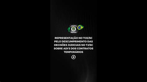 REPRESENTAÇÃO NO TCE SC PELO DESCUMPRIMENTO DAS DECISÕES JUDICIAIS NO