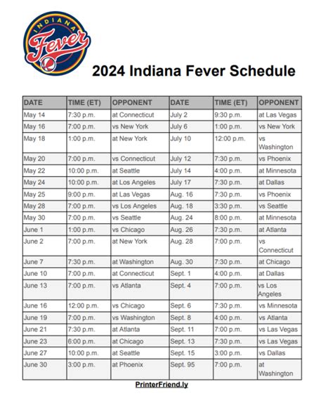 Indiana Fever Schedule 2024 Where To Watch Live - Rubi Wileen