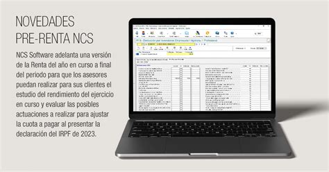 Novedades de la versión Pre Renta de la Renta y Patrimonio 2022 de NCS