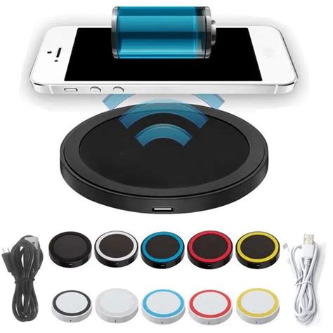 Black Round Qi Wireless Charger Charging Pad For Nokia Lumia 1520 1020