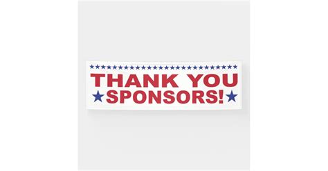 Thank You Sponsors event banner | Zazzle