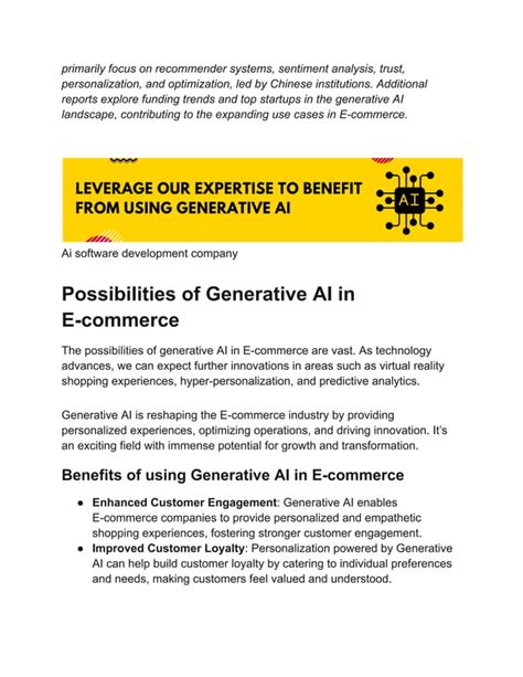 Generative Ai In E Commercepdf