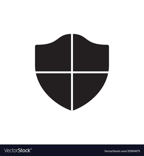 Security Shield Defence Icon Royalty Free Vector Image