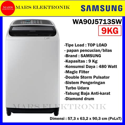 Jual Mesin Cuci Samsung Wa Js Body Jumbo Kg Top Loading