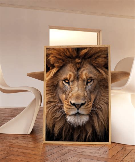 Lion Poster Wildlife Wall Art Lion Wall Decor Wildlife Photography