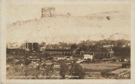 Us Wy Green River Castle Rock Wy Rppc Circa 1910 Downtown Flickr