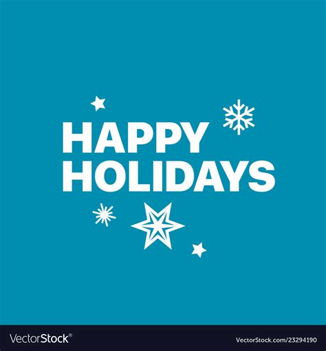 Happy holidays logo on blue background retro style