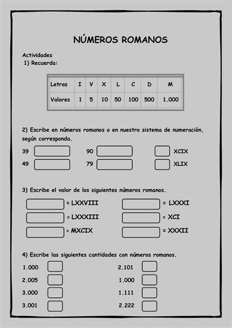 A Computer Screen Showing The Numbers And Symbols For Numeros Romanos On It