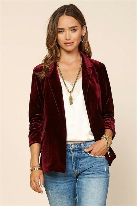 Velvet Blazer Wine