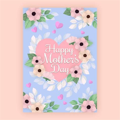 Premium Vector Flat Mother S Day Vertical Poster Template