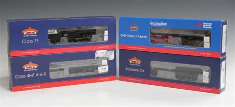 Four Bachmann Branch-Line gauge OO locomotives and tenders, comprising ...